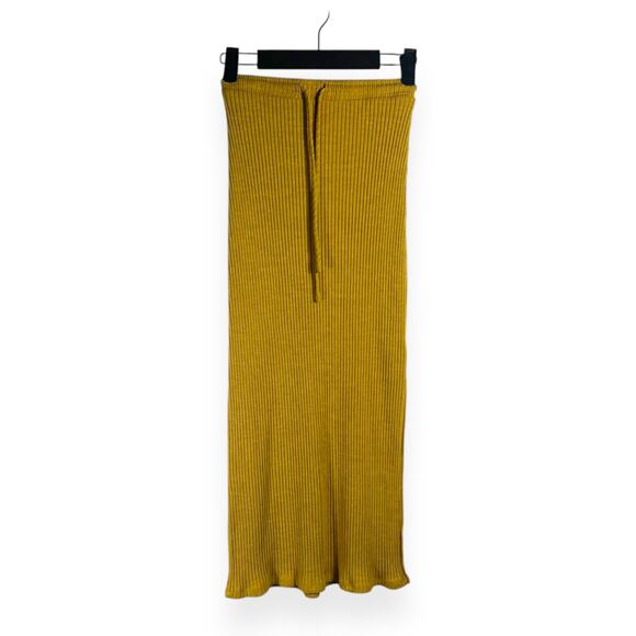 JONATHAN SIMKHAI Liliana Drawstring Midi Skirt Yellow sz XS - Picture 4 of 9